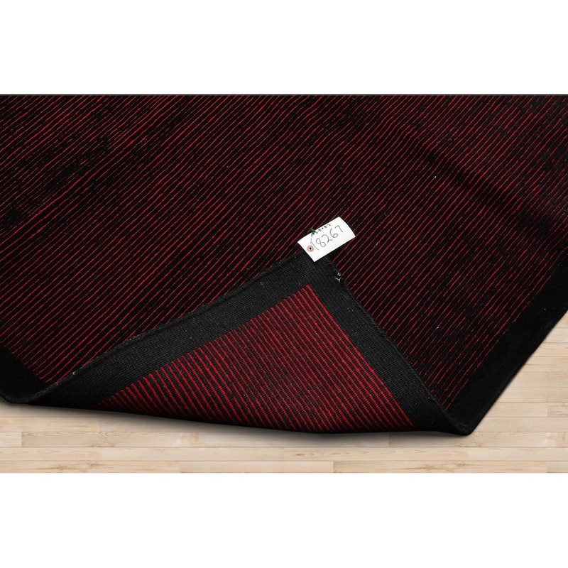 Hand Knotted Tibetan Black Tibetan Wool Traditional Oriental Area Rug - 5' 8'' x 8' 7''