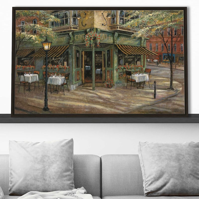 "Mandis Cafe" by Ruane Manning Print on Floating Canvas