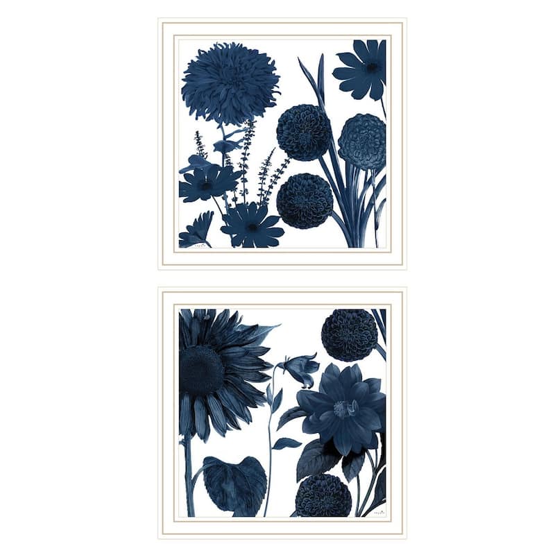 TrendyDecor4U Traditional "Sunflower Blues" 2-Piece Vignette by Sophie 6 - Floral