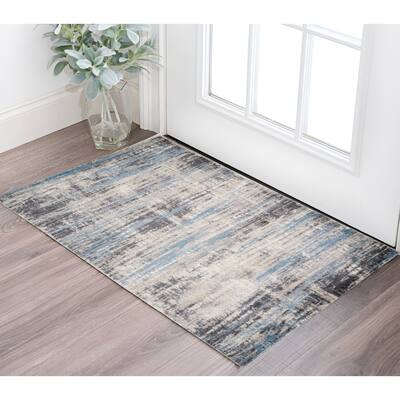 HomeRoots Abstract Modern Rectangle Area Rug