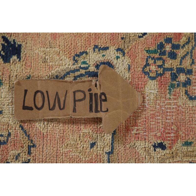 Hand Knotted Oriental 100% Wool Carpet Traditional Floral Pink Kashan Area Rug - 11' 11'' X 10' 1''