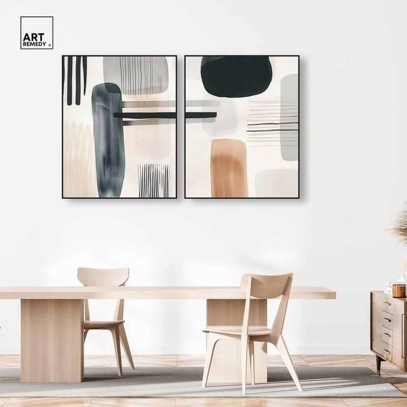 Softened Dimensions Canvas Set of 2 by Art Remedy