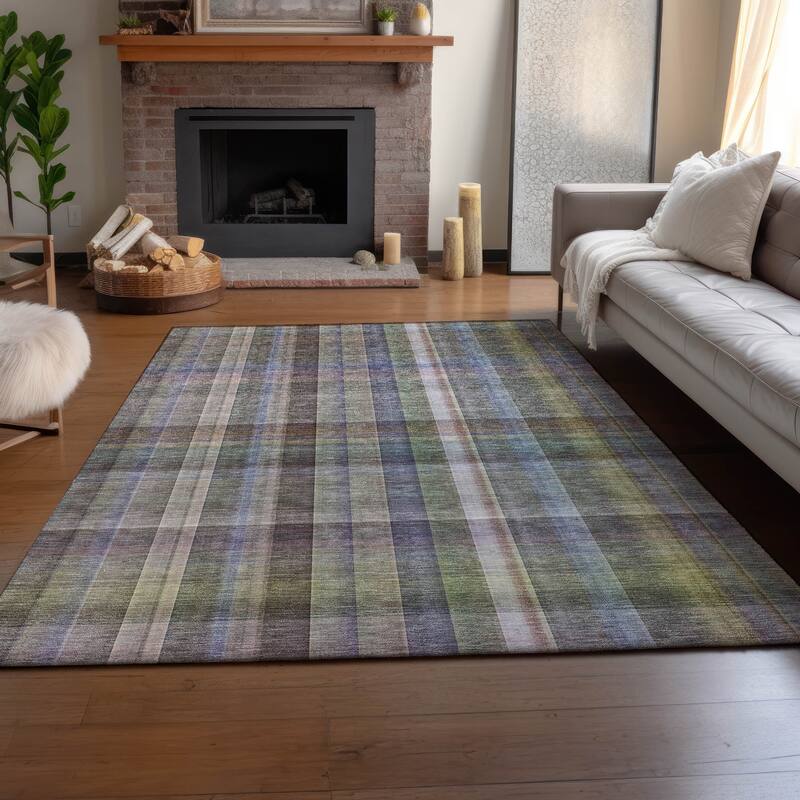 Premium Washable Super Soft Plaid Mayfield Rug