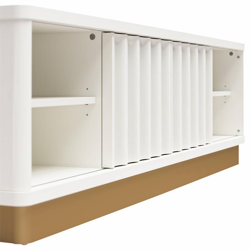 CosmoLiving by Cosmopolitan Rene Modern Scalloped TV Stand for TVs up to 65" - Up to 65"
