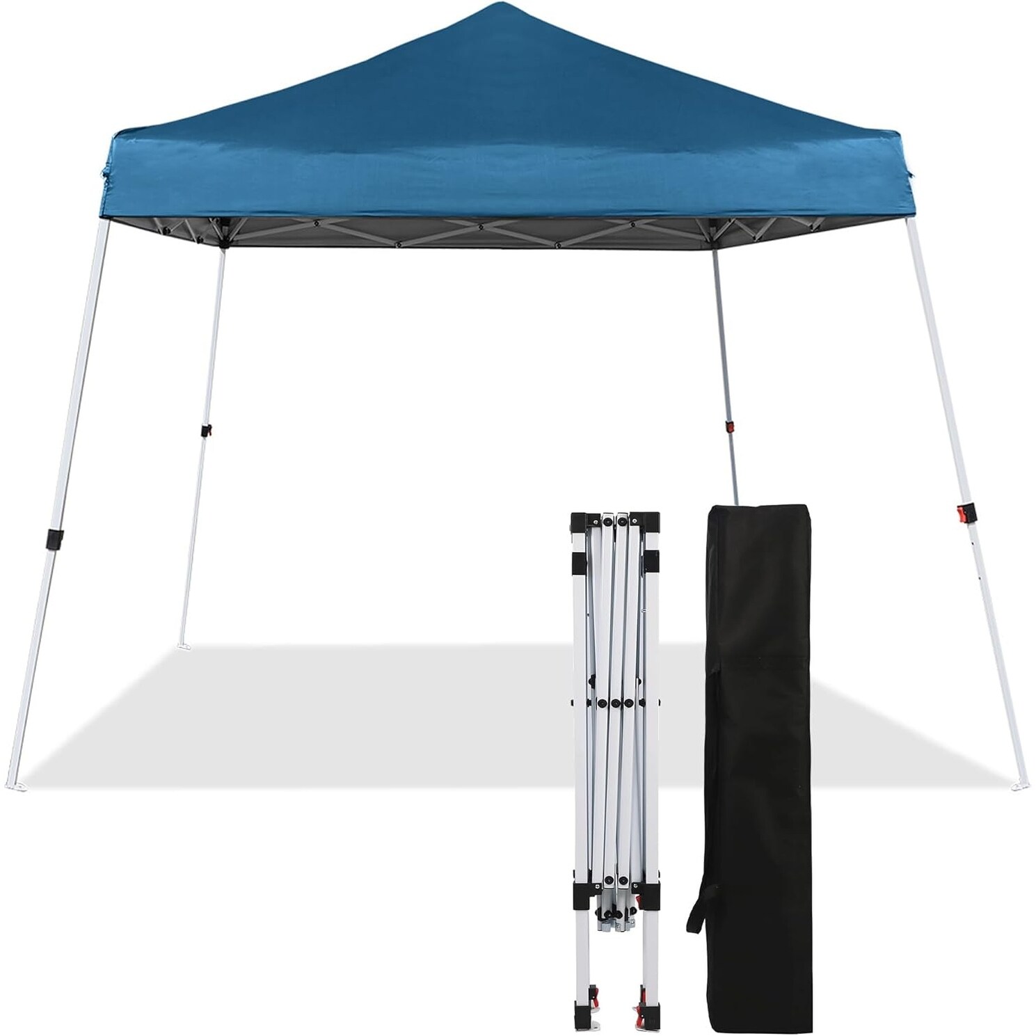 Outdoor Pop Up Tent 8X8 FT Top Instant Shelter Lake Blue