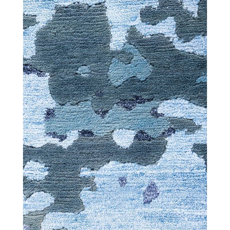 Modern One-of-a-Kind Handmade Area Rug - Gray, 8' 2" x 10' 2" - 8' 2" x 10' 2"