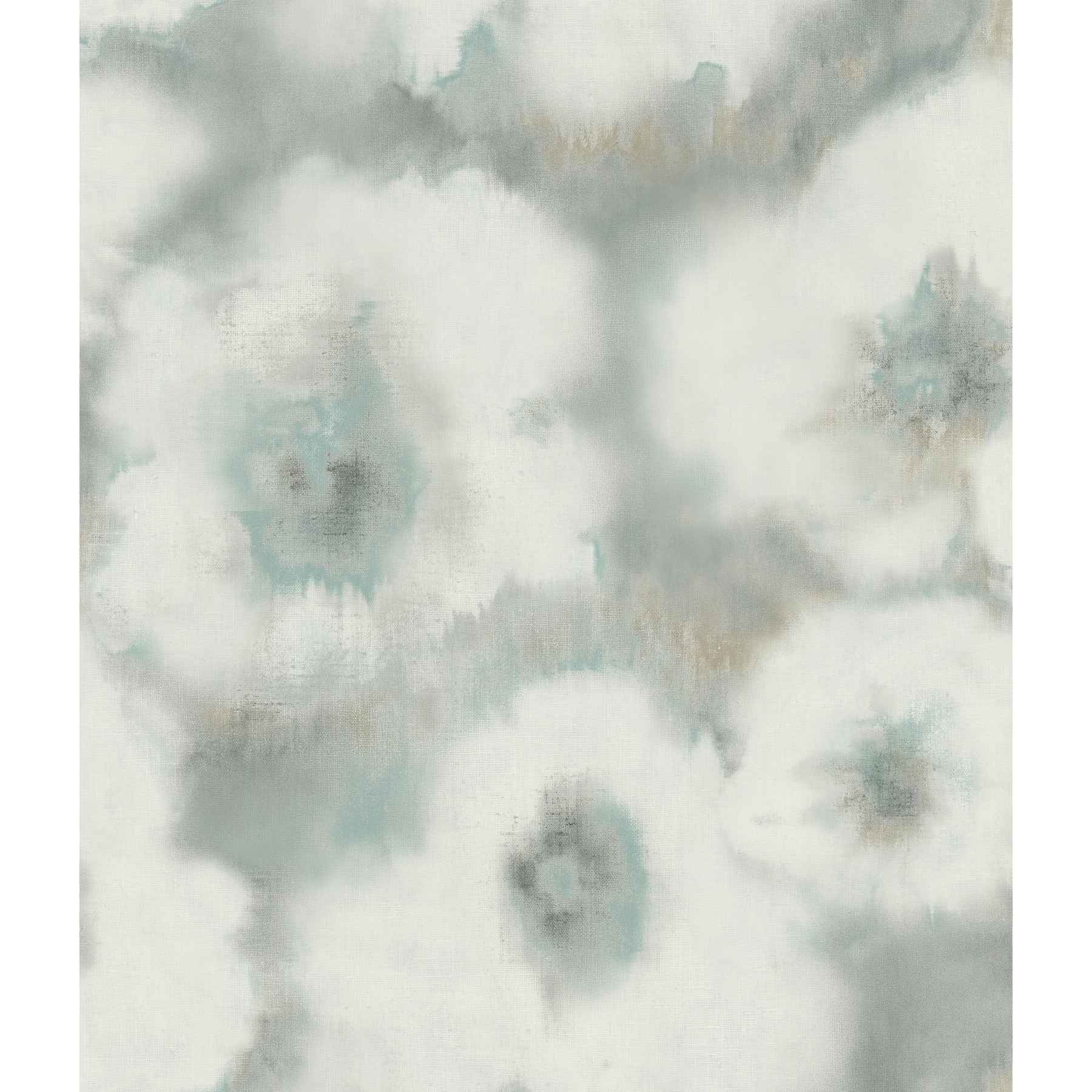 Candice Olson Blended Floral Aqua Wallpaper