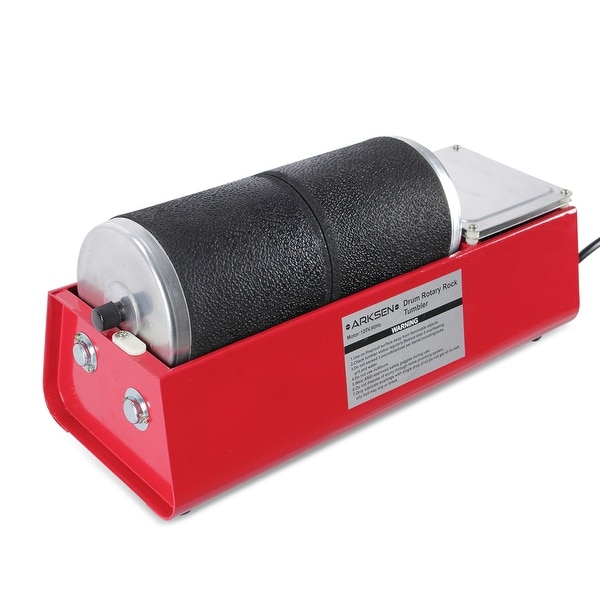 Shop ARKSEN Double 3lb Capacity Barrel Rotary Rock Stone Metal Glass