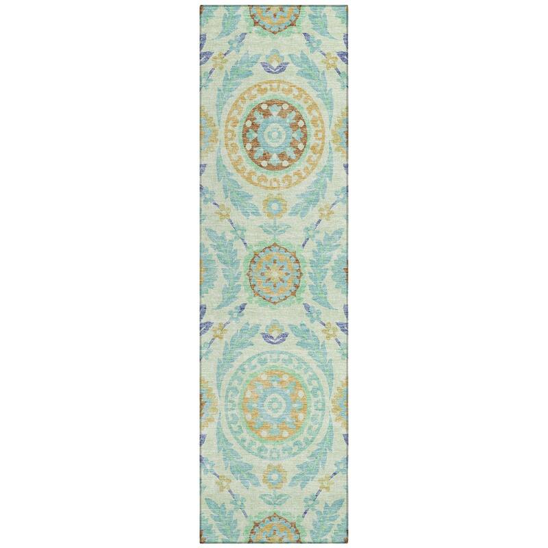 Machine Washable Indoor/ Outdoor Chantille Boho Suzani Rug