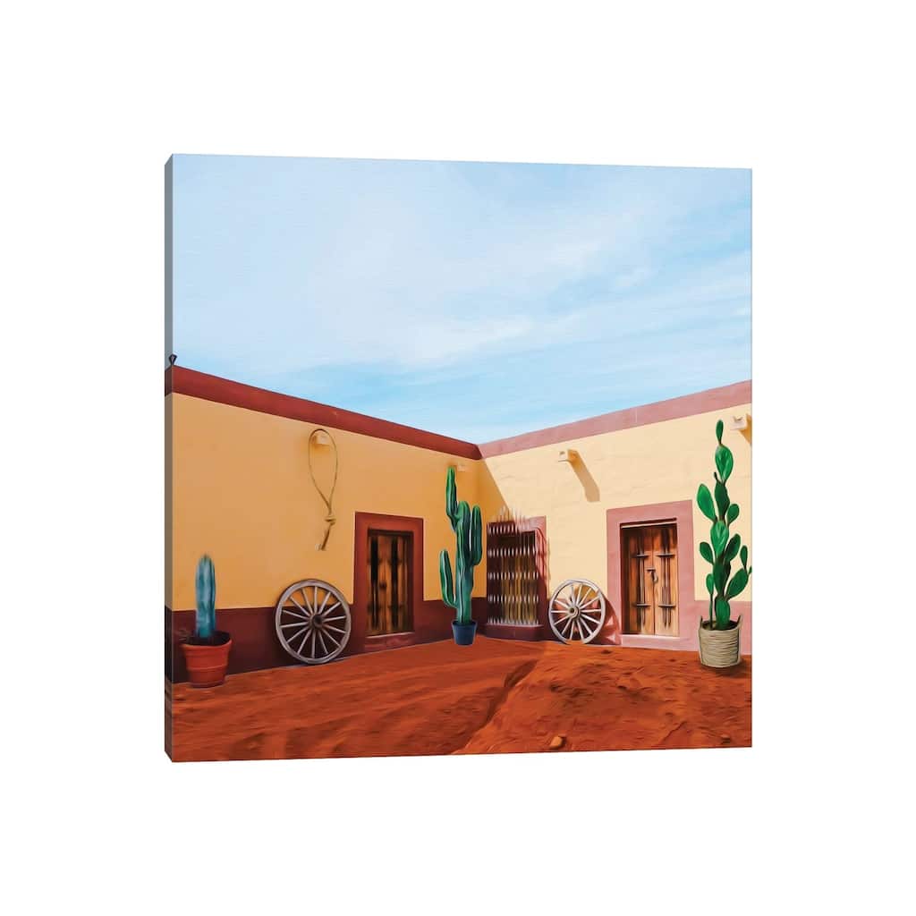 iCanvas "A Farmhouse In The Mexican Desert" by Ievgeniia Bidiuk Canvas Print
