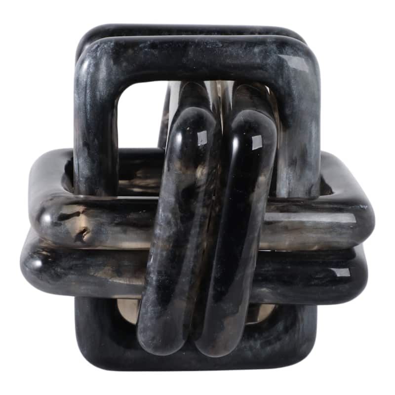 Modern Resin Decorative Object Knot Sleek and Stylish Accent Piece - 6" x 6" x 6"