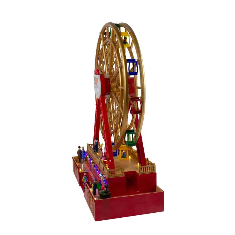 20" LED lighted and Musical Santa Christmas Ferris Wheel