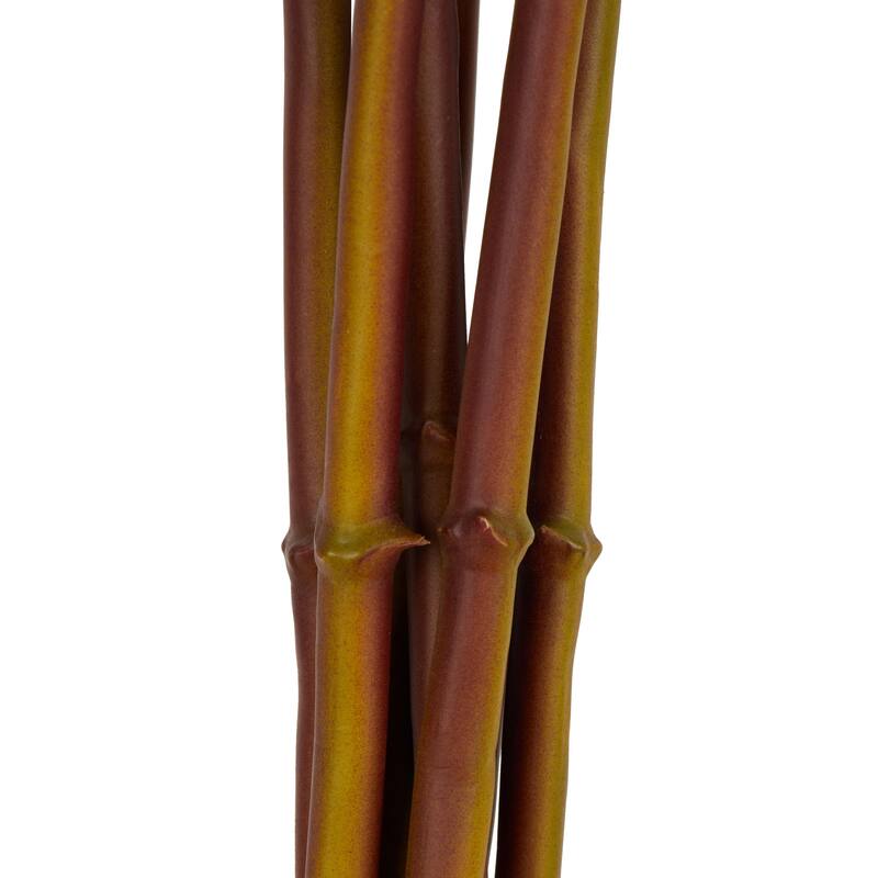 Yellow Faux Foliage Tall Dahlia Artificial Flower Stem (Set of 8)