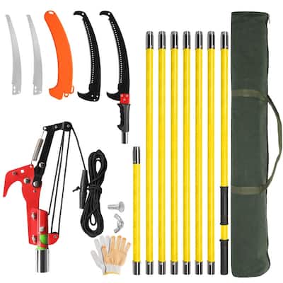 Light-weight Long-handle Manual Pole Saw Tree Trimmer - 318.9*14.2*1.2 inch