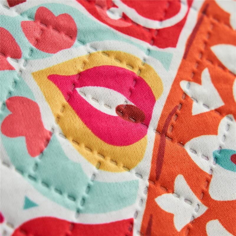 3 Piece European Gorgeous Floral Quilt Set Reversible Bedspread