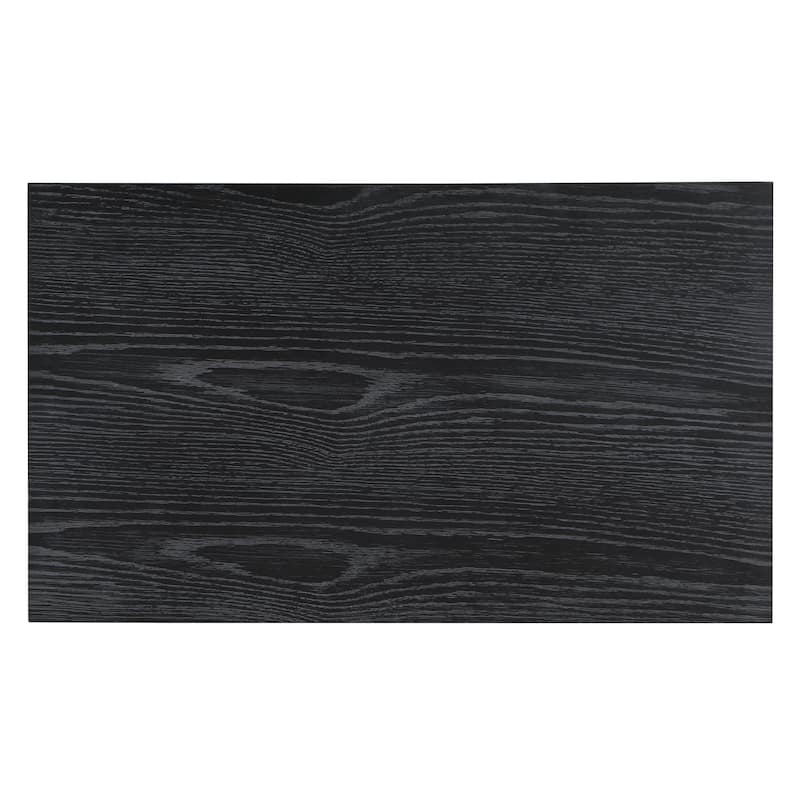 2- Drawer Nightstand with Gold Knobs and Open Shelf Modern Design