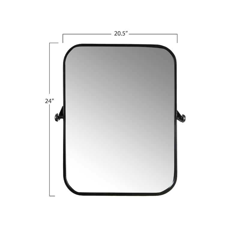 Metal Framed Pivoting Wall Mirror