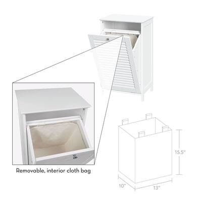 Ellsworth Tilt-Out Laundry Hamper, White