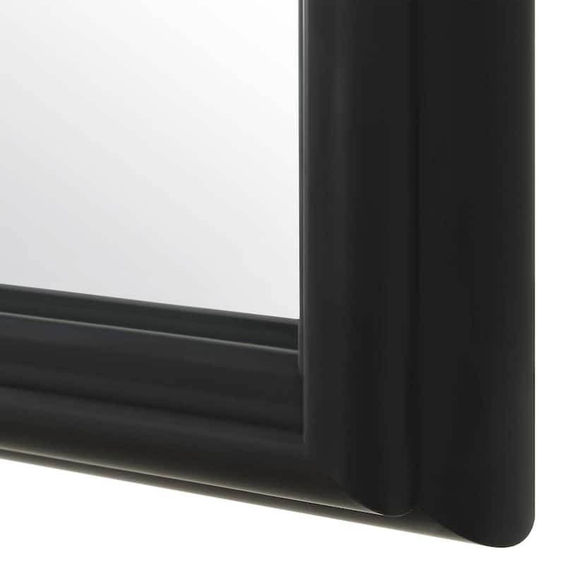 Copper Grove Black Aluminum Layered Arch Wall Mirror