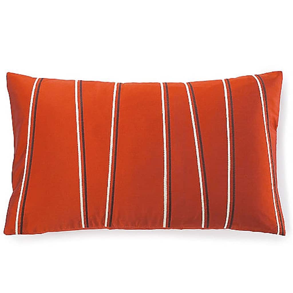 Jiti Blue Abstract Uneven Striped Patterned Silk Accent Rectangle Lumbar Pillows Cushions for Sofa Chair 12 x 20