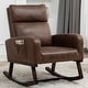 preview thumbnail 99 of 171, HOMYKA 28" Wide Rocking Chair for Nursery with Solid Wood Leg