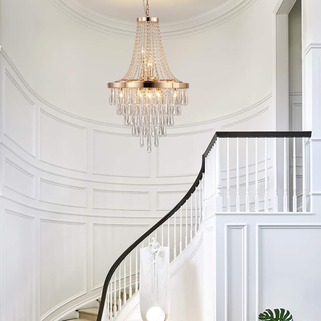 Glam Luxury Gold Crystal Chandeliers Ceiling Lighting for Dining Room ,Island,Hallway