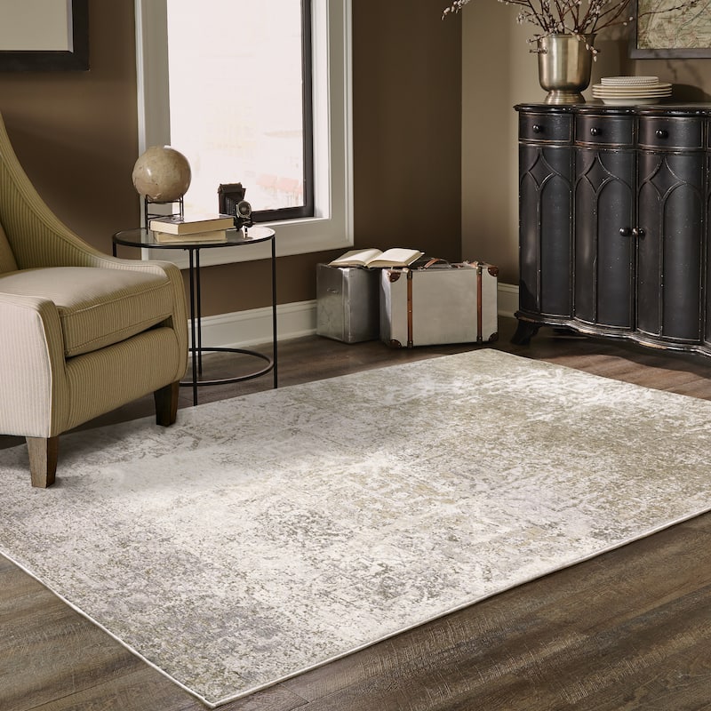 Style Haven Nelson Industrial Abstract Ivory/ Grey Indoor Area Rug