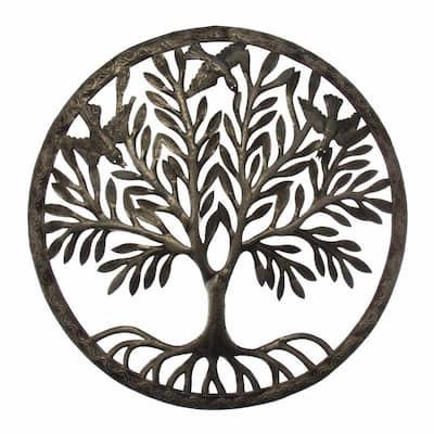 Handmade Tree of Life in Ring Wall Art (Haiti)