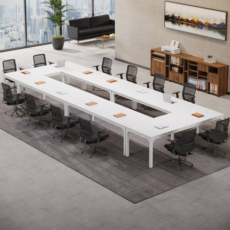 78.74" Large Rectangle Conference Table, Office Meeting/Seminar/Business Table Desk for Office Boardroom & Meeting Room