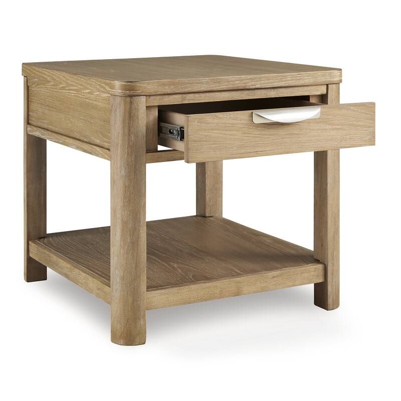 Signature Design by Ashley Rencott Brown End Table - 24"W x 26.13"D x 24"H