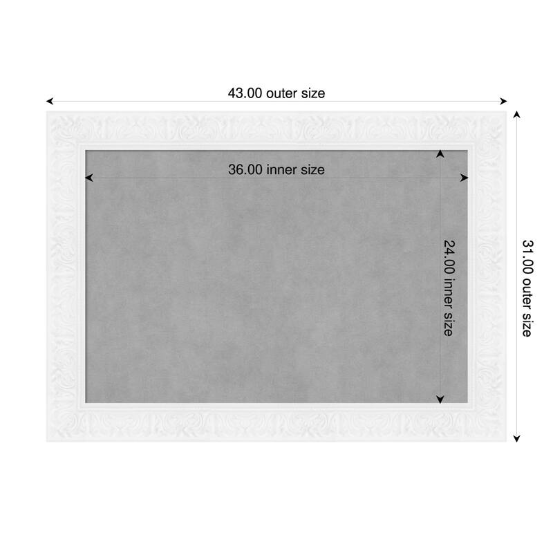 Amanti Art Luxe Black Framed - 43 x 31 in - Luxe White