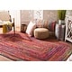 preview thumbnail 33 of 118, SAFAVIEH Georgine Handmade Braided Bohemian Cotton Rug 3' Square - Red/Multi - Square