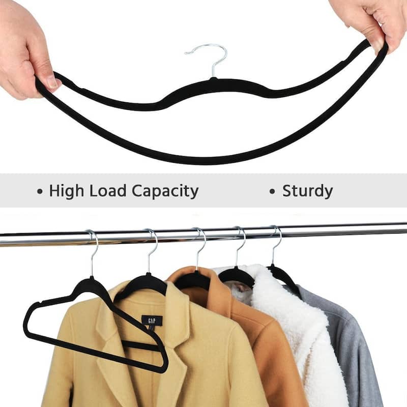 Yaheetech Velvet Flocked Hangers with Cascade Hook (100 Pack)