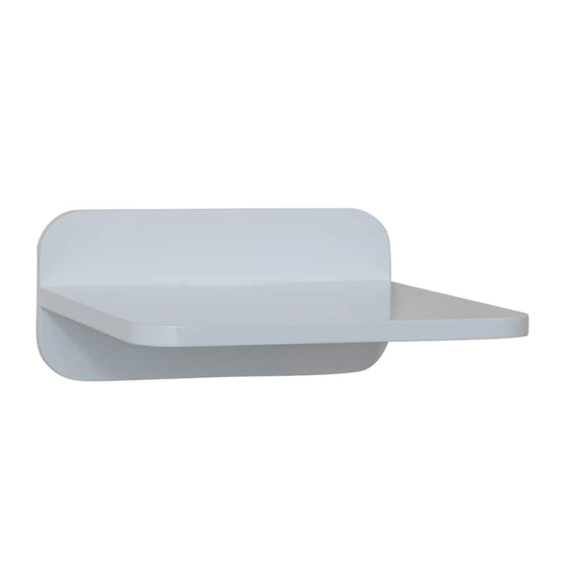 Wood Lacquered Wall Shelf - 10.98"L x 9.45"W x 4.33"H - White