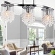 preview thumbnail 2 of 3, Silver Orchid Hessling Chrome 22-inch 3-light Crystal Chandelier