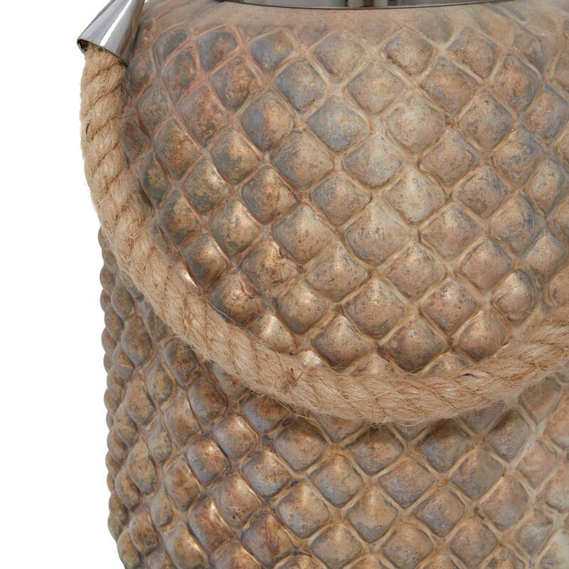 Glass Vintage Candle Holder 10 x 7 x 7 - 7 x 7 x 10