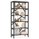 preview thumbnail 2 of 5, 71 Inch Industrial Bookshelf, 6 Tier Etagere Bookcase, Free Standing Open Book Shelves Storage Display Shelf