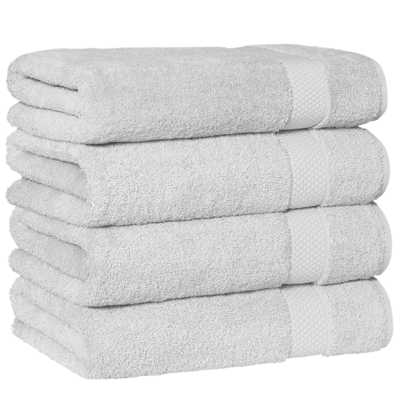 Authentic Hotel and Spa 100 percent Aeagean Long Staple Turkish Cotton STARLIGHT Terry Bath Towels (Set of 4)