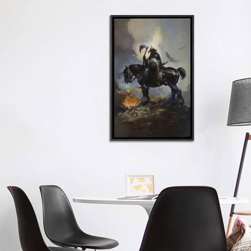 iCanvas "Death Dealer" by Frank Frazetta Framed