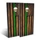 preview thumbnail 8 of 6, Charred First Responder Green Line Outdoor Cornhole Board Set All-Weather 2x4 - Include ALL Accessories