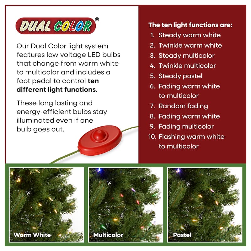 National Tree Company 12 ft Pre-Lit Downswept Douglas Fir Slim Artificial Christmas Tree, 850 LED Lights, Includes Stand, Green