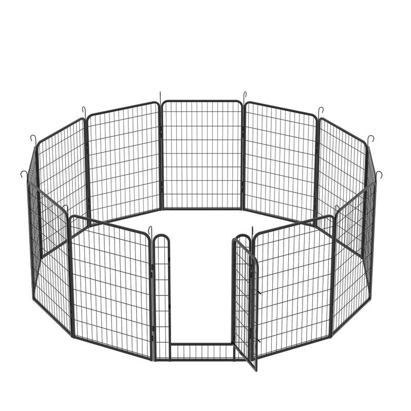 Heavy Duty Metal Dog Playpen with Door and 6 to 16 Panels for Indoor Outdoor
