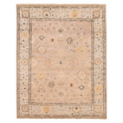 ECARPETGALLERY Hand-knotted Jules Serapi Taupe Wool Rug - 7'11 x 9'11