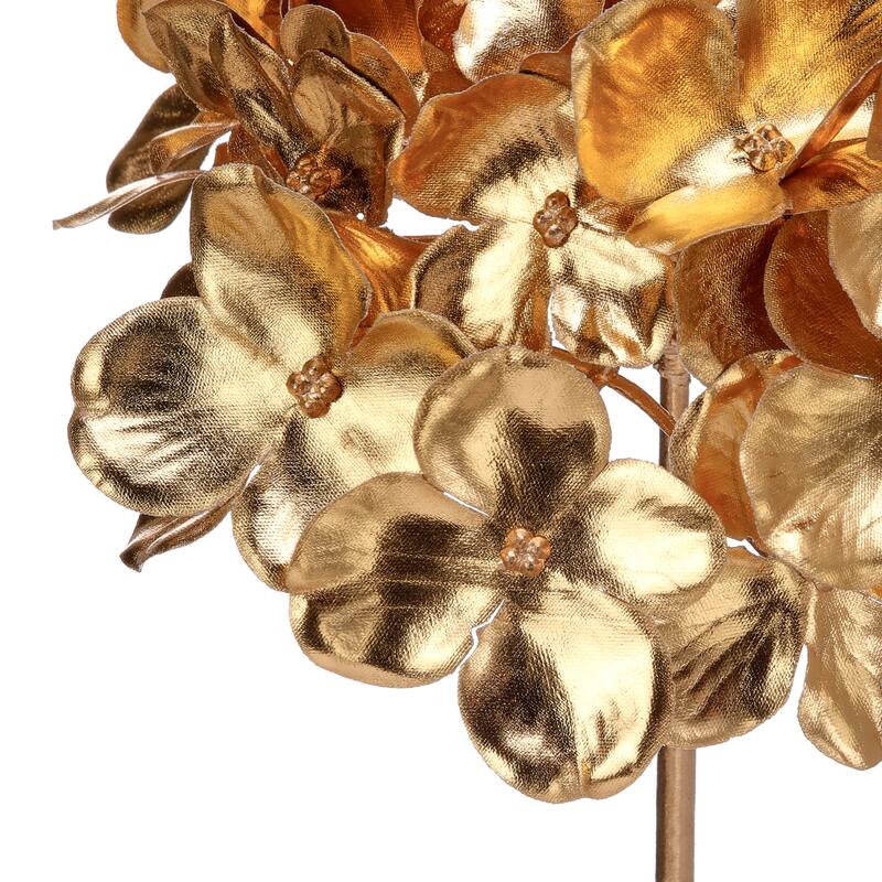 14" Metallic Hydrangea Pick Set of 6 - 14