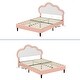 preview thumbnail 11 of 33, Moasis PU Adjustable Cloud Headboard Bed Frame Platform with LED
