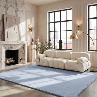 SAFAVIEH Faux Rabbit Washable Fur Teofila Solid Shag Rug