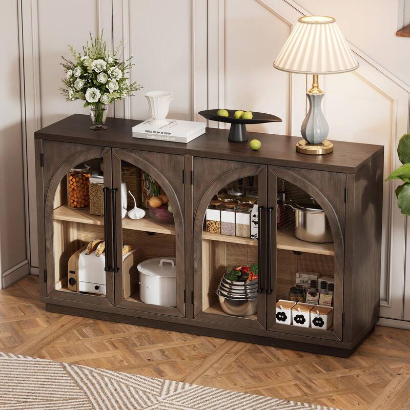 Retro 4-Door Large Storage Sideboard