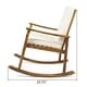 preview thumbnail 5 of 13, Candel Outdoor Acacia Wood Rocking Chair by Christopher Knight Home