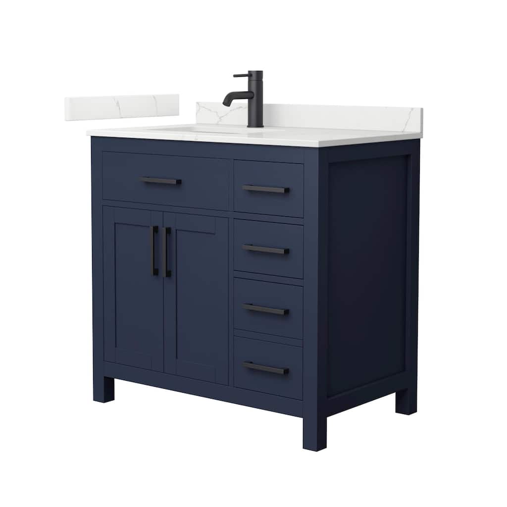 Wyndham Collection WCG2424-36S-QTZ-UNSMXX Beckett 36" Free Standing