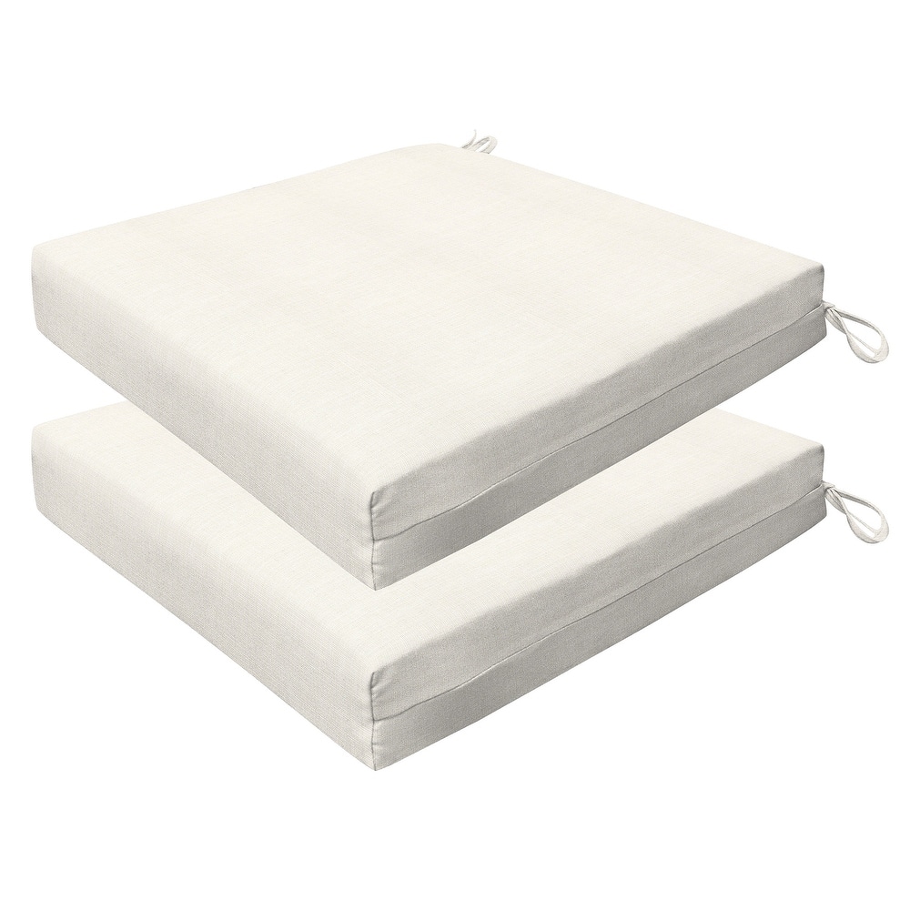 Outdoor Premium Dining Seat Cushion (2-Pack) - 20" wide x 20" deep x 4" thick